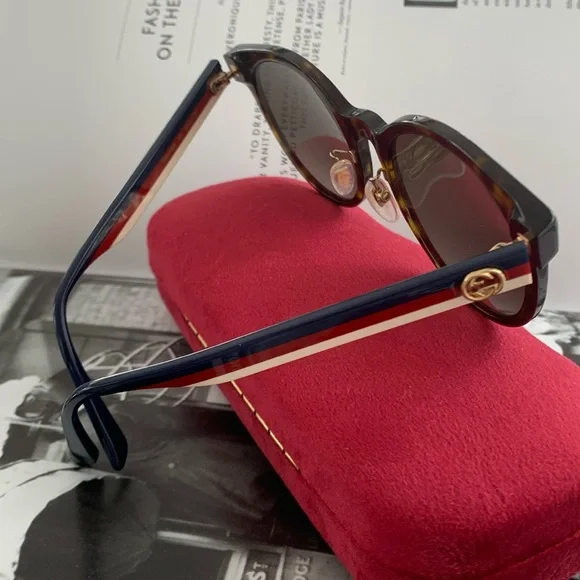 🔥♥️🔥AUTHENTIC Gucci Sunglasses GG0416SK 003 55-20-145  Made in Italy - Picture 3 of 14